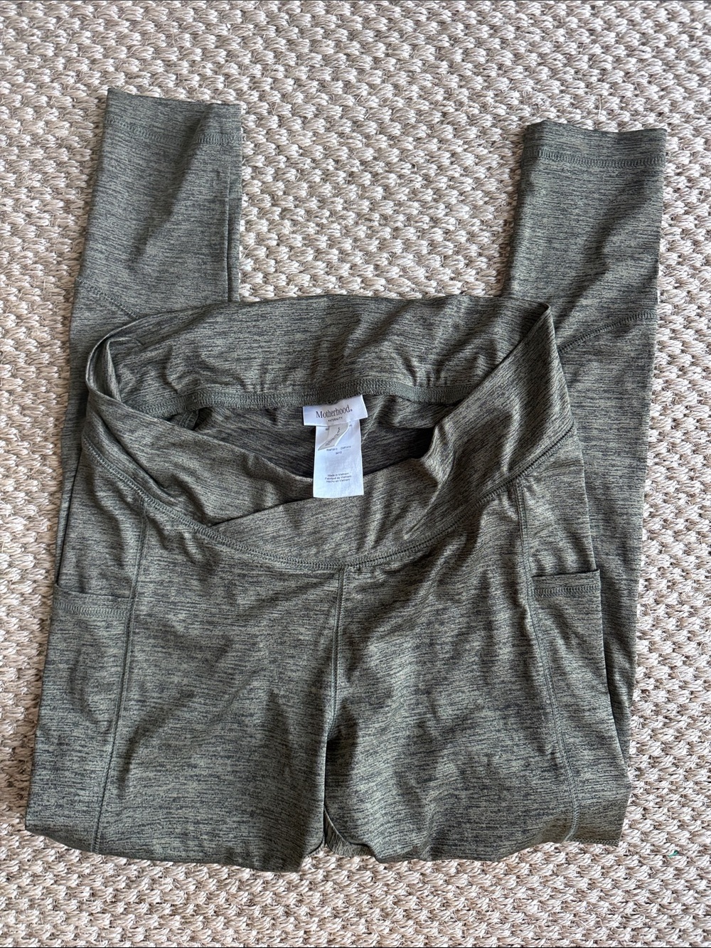 Motherhood Maternity small Olive Marled Maternity Leggings with Pockets